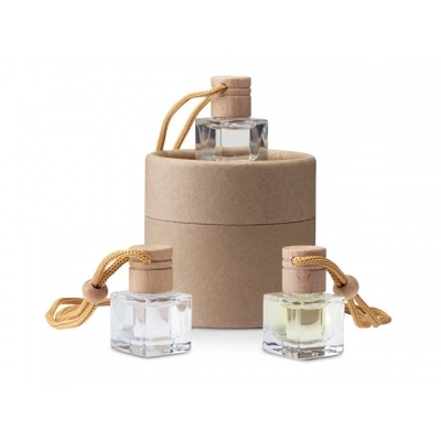 
                                            Set of car air fresheners in the tube 