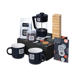 Подарочный набор «Re:y. Together»  с френчпрессом, кружками и дженгой