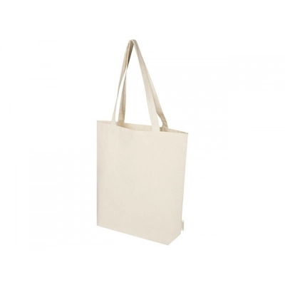 
                                                Eco-bag made of organic material with a wide bottom 