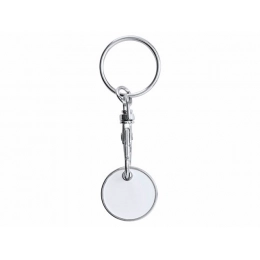 Supermarket cart coin keychain