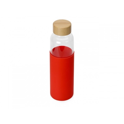 
                                                Glass water bottle in silicone case 