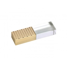 USB 2.0- 16 GB flash drive crystal in metal