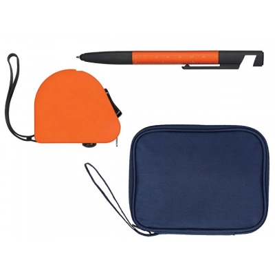 
                                                Gift set with a pen-stylus and a tape measure
                                                