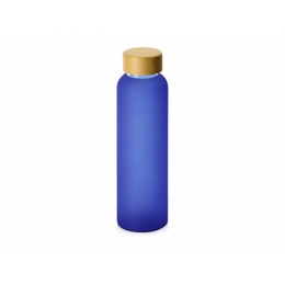 Glass bottle with bamboo lid 