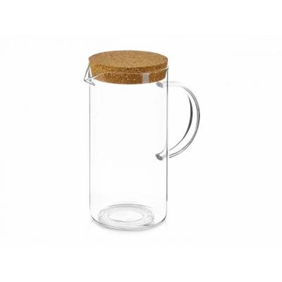 
                                                Glass jug with a cork lid 