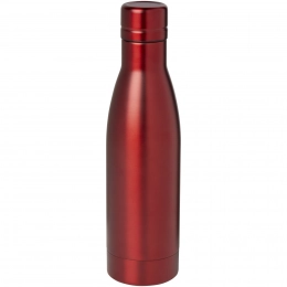 A stainless steel bottle made from recycled materials with a copper vacuum insulation, with a capacity of 500 ml and RCS certification.