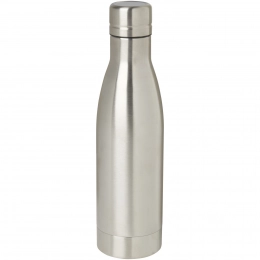 A stainless steel bottle made from recycled materials with a copper vacuum insulation, with a capacity of 500 ml and RCS certification.