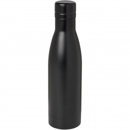 A stainless steel bottle made from recycled materials with a copper vacuum insulation, with a capacity of 500 ml and RCS certification.