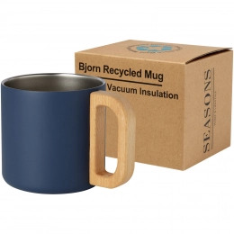 Bjorn stainless steel mug with RCS certification and copper vacuum insulation with a capacity of 360 ml.