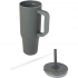 Термокружка Brady объемом 900 мл с силиконовой соломинкой, серая Термокружка Brady объемом 900 мл с силиконовой соломинкой, серая