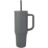 Термокружка Brady объемом 900 мл с силиконовой соломинкой, серая Термокружка Brady объемом 900 мл с силиконовой соломинкой, серая