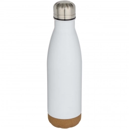 Бутылка для воды из нержавеющей стали с двойными стенками и вакуумной изоляцией объемом 500 мл с элементами из пробки 