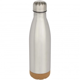 Бутылка для воды из нержавеющей стали с двойными стенками и вакуумной изоляцией объемом 500 мл с элементами из пробки 