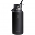 Термос-бутылка Hydro Flask Wide Mouth 946 мл из нержавеющей стали с изоляцией и крышкой с трубочкой