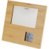 Bamboo photo frame with weather station Bamboo photo frame with weather station
