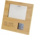 Bamboo photo frame with weather station Bamboo photo frame with weather station