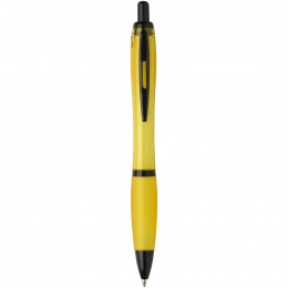 Шариковая ручка Nash из переработанного пластика с черными элементами (черные чернила)