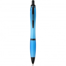 Шариковая ручка Nash из переработанного пластика с черными элементами (черные чернила)