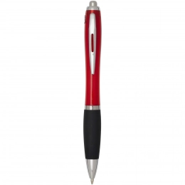 Nash RCS recycled plastic ballpoint pen with coloured barrel and black grip (black ink)