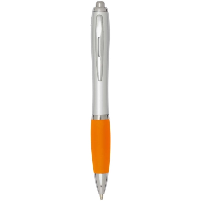 
                                                Nash RCS recycled plastic ballpoint pen with silver barrel and coloured grip (black ink)
                                                