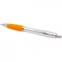 Nash RCS recycled plastic ballpoint pen with silver barrel and coloured grip (black ink)