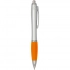 Nash RCS recycled plastic ballpoint pen with silver barrel and coloured grip (black ink)