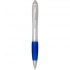 Nash RCS recycled plastic ballpoint pen with silver barrel and coloured grip (black ink)