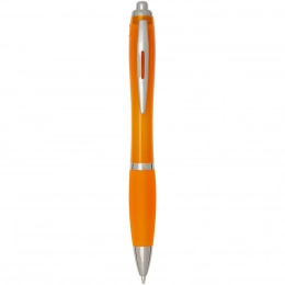 Nash RCS recycled plastic ballpoint pen with coloured barrel and grip (blue ink)