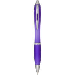 Nash RCS recycled plastic ballpoint pen with coloured barrel and grip (blue ink)
