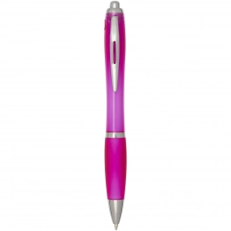 Nash RCS recycled plastic ballpoint pen with coloured barrel and grip (blue ink)