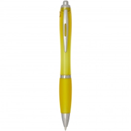 Nash RCS recycled plastic ballpoint pen with coloured barrel and grip (black ink)