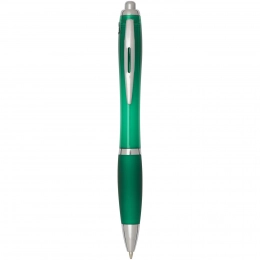 Nash RCS recycled plastic ballpoint pen with coloured barrel and grip (black ink)
