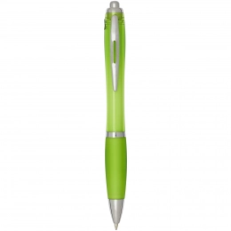 Nash RCS recycled plastic ballpoint pen with coloured barrel and grip (black ink)