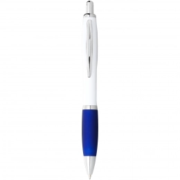 Nash ballpoint pen white barrel and coloured grip