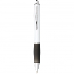 Nash ballpoint pen white barrel and coloured grip