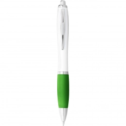 Nash ballpoint pen white barrel and coloured grip
