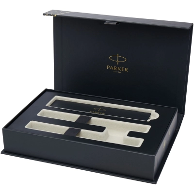 
                                                Parker IM achromatic ballpoint and rollerball pen set with gift box
                                                