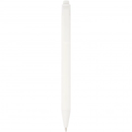 Monochromatic ballpoint pen made from recycled paper with a matte finish.