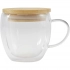 Стеклянная чашка Lenora 250 мл с бамбуковой крышкой Стеклянная чашка Lenora 250 мл с бамбуковой крышкой