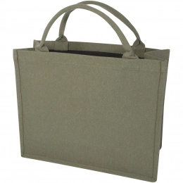 A shopping bag made of recycled material with a weight of 400 g/mÂ².