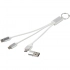 Metal 4-in-1 recycled aluminium charging cable with keychain Metal 4-in-1 recycled aluminium charging cable with keychain