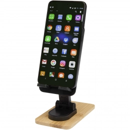 Alfirk recycled plastic foldeable desk phone stand with bamboo details