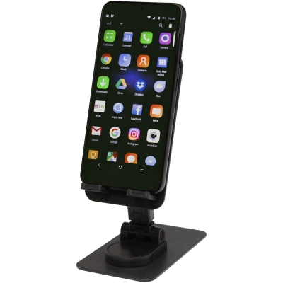 
                                                Alhena recycled plastic foldeable phone holder with metal desk stand
                                                