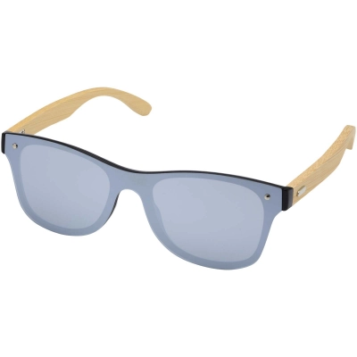 
                                                Tan sunglasses with bamboo temples
                                                