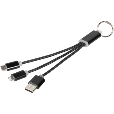 
                                            Metal 3-in-1 charging cable with keychain
                                            