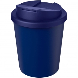 American Espresso Eco Recycled Mug with a 250 ml capacity and a spill-resistant lid.