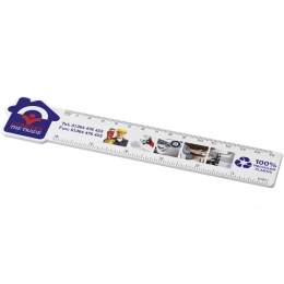 Tait 15 cm house-shaped recycled plastic ruler