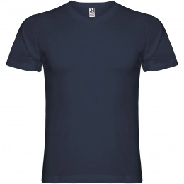 Мужская футболка с коротким рукавом и V-образным вырезом 