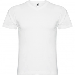 Мужская футболка с коротким рукавом и V-образным вырезом 