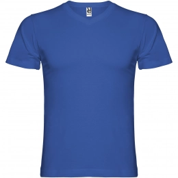 Мужская футболка с коротким рукавом и V-образным вырезом 